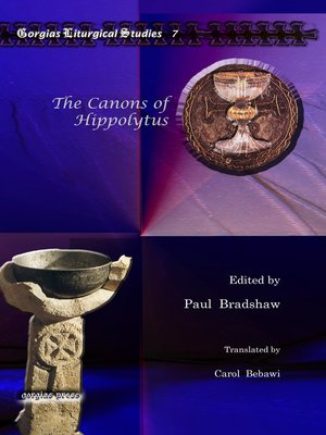 cover image of The Canons of Hippolytus